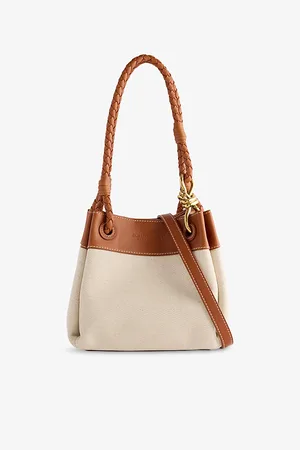 Bottega Veneta Womens Parachute Small Canvas Shoulder Bag