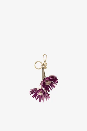 MULBERRY Dahlia Flower Leather Keyring