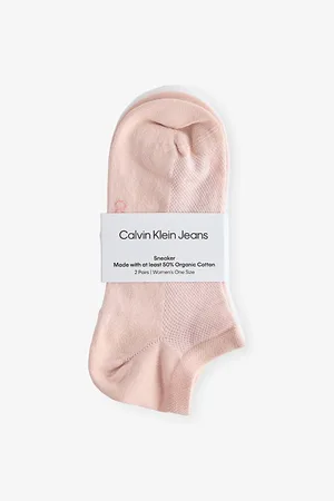 Calvin Klein Womens Branded Pack Of Two Cotton-Blend Ankle Socks