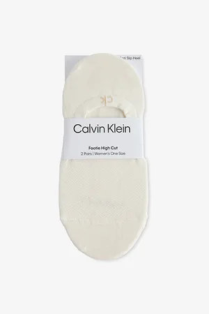 Calvin Klein Womens Footie High-Cut Pack Of Two Mesh Liner Socks