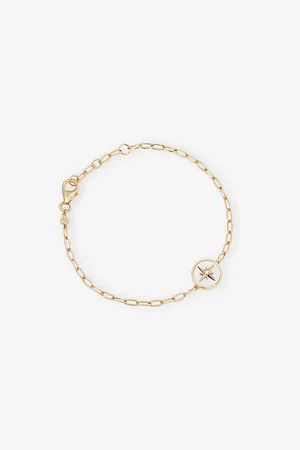 ASTLEY CLARKE Womens Polaris 18ct Yellow Vermeil and Mother-Of-Pearl Locket Bracelet