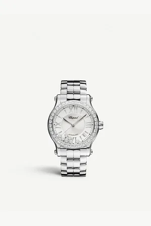 Chopard Happy Sport Medium Stainless Steel and Diamond Watch