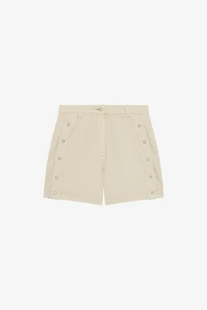 IRO Womens Fayez Button-Embellished Cotton-Blend Shorts