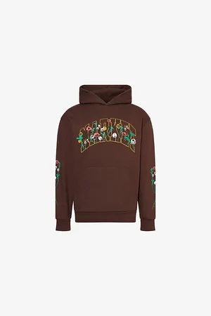 MARKET Mens x London Flower Pansey Graphic-Print Cotton-Jersey Hoody