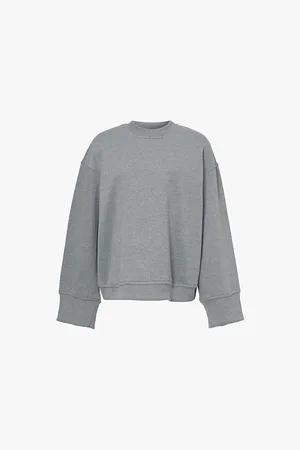 The Frankie Shop Womens Talia Round-Neck Cotton-Blend Sweatshirt