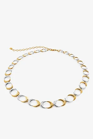 Monica Vinader Womens Kissing Moon 18ct -Plated Vermeil Sterling-Silver and Sterling-Silver Necklace