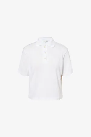 Vince Womens Easy Short-Sleeve Cotton Polo Shirt