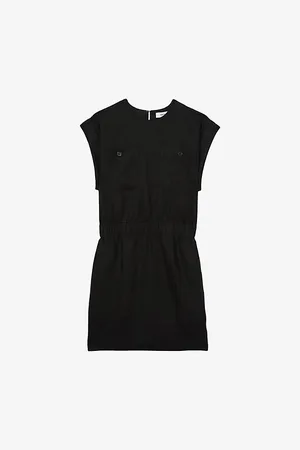 Reiss Womens Karly Short-Sleeved Linen Mini Dress