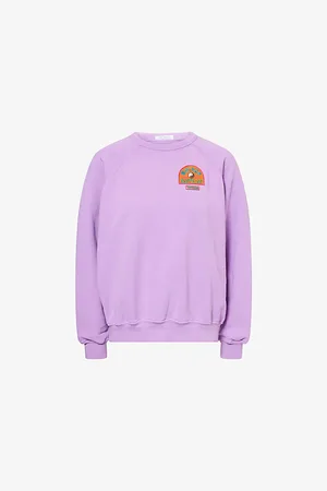 Mother Womens The Biggie Concert Regular-Fit Cotton Sweatshirt