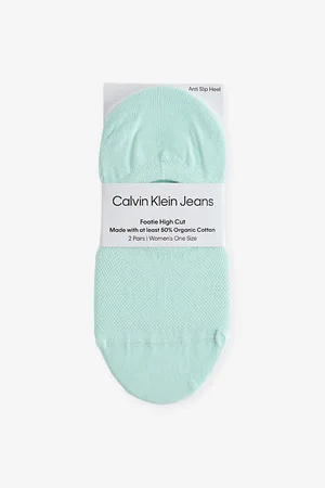 Calvin Klein Womens Footie High-Cut Pack Of Two Stretch-Mesh Liner Socks