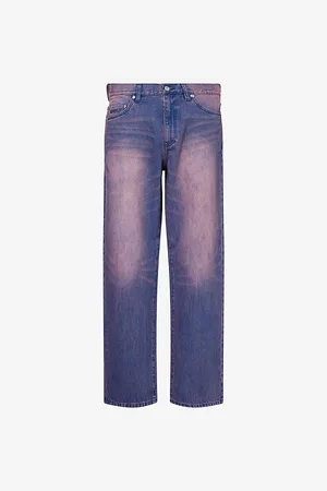 AWAKE NY Mens Five Pocket 100 Baggy-Fit Denim Jeans