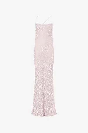 Gracejacob Womens Nova Zebra-Print Woven Maxi Dress