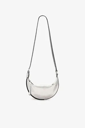 AllSaints Womens Half Moon Leather Cross Body Bag