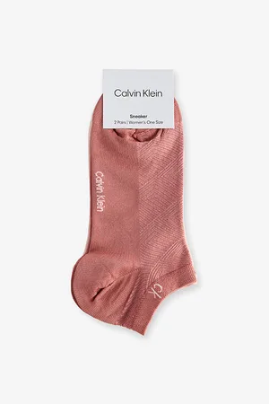 Calvin Klein Womens Pack Of Two Stretch-Mesh Ankle Socks