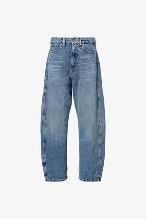 GOOD AMERICAN Womens Good Extreme Barrel Balloon-Leg Denim-Blend Jeans