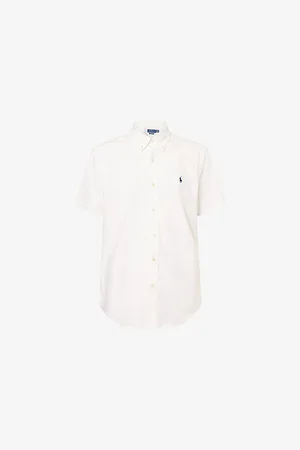 Ralph Lauren Mens Logo-Embroidered Short-Sleeve Cotton Shirt