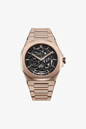 D1 MILANO Skeleton Bracelet 41.5mm Rose-Gold Stainless Steel Mechanical Watch