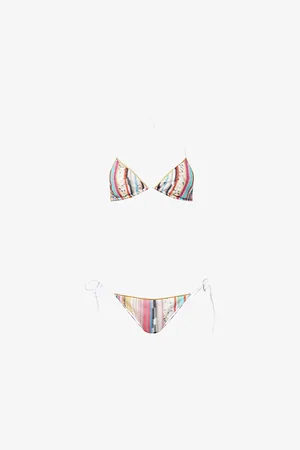 Missoni Womens Miss Striped Lurex Bikini Set