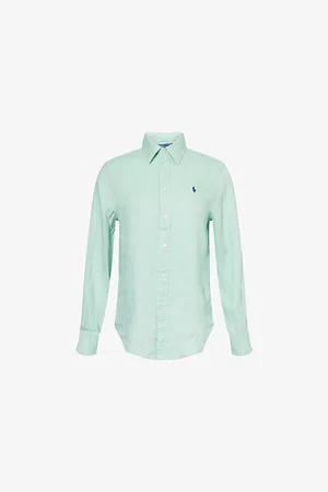 Ralph Lauren Womens Classic-Fit Long-Sleeve Linen Shirt