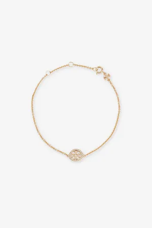 Tory Burch Womens Miller Pavé 18ct Yellow Gold-Plated Brass and Swarovski Crystal Bracelet