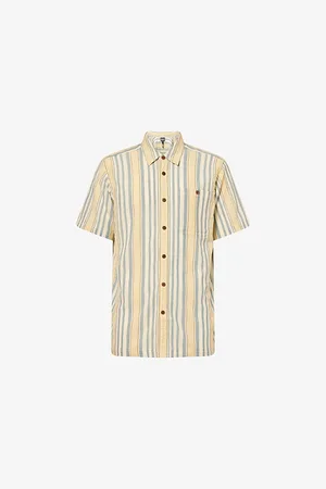 Patagonia Mens Stripe-Print Short-Sleeve Cotton Shirt