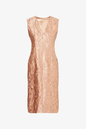 DRIES VAN NOTEN Womens Delina Floral-Jacquard Woven Midi Dress