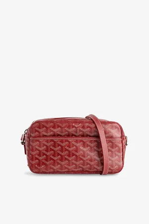 Reselfridges Womens Pre-Loved Goyard Cap-Vert Coated Canvas Shoulder Bag