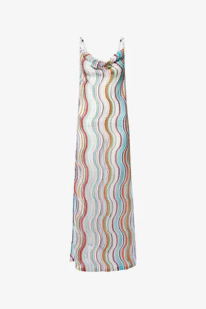 Missoni Womens Miss Wave Lurex Knitted Maxi Dress