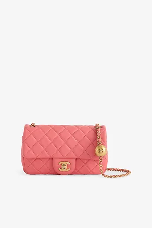 Reselfridges Womens Pre-Loved Chanel Mini Pearl Crush Flap Leather Shoulder Bag