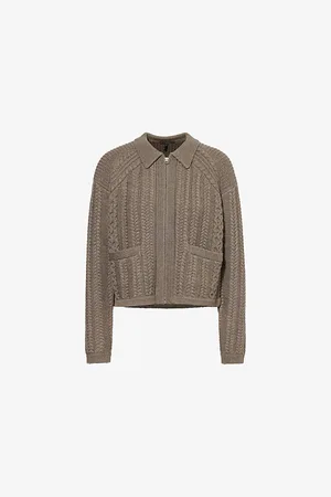 RAG&BONE Womens Kerry Cable Zip-Front Merino-Wool Knitted Cardigan