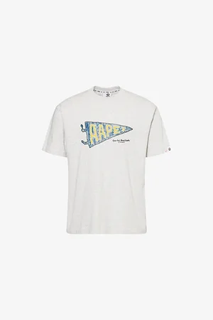 AAPE Mens Logo Graphic-Print Cotton-Jersey T-Shirt