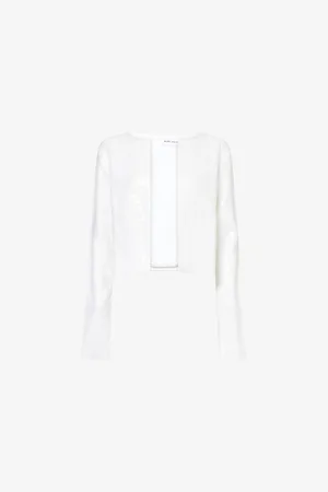 16Arlington Womens Keid Sequin-Woven Cardigan
