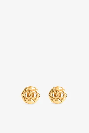 Reselfridges Womens Pre-Loved Chanel Plated Cc Clip On Earrings