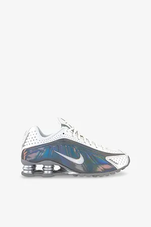 Nike Womens Shox R4 Leather and Mesh Low-Top Trainers
