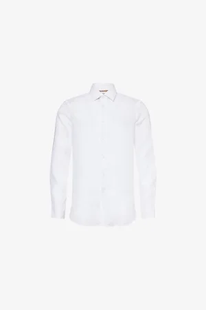 Paul Smith Mens Tailored-Fit Long-Sleeves Linen Shirt