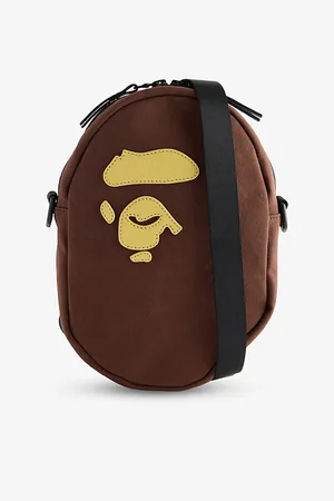 A Bathing Ape Mens Ape Head Cotton Cross-Body Bag