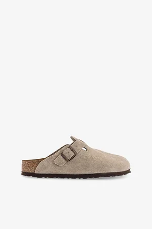 Birkenstock Womens Boston Regular-Fit Suede Clogs
