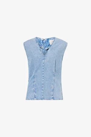 RAG&BONE Womens Ava Ultra Featherweight Cotton-Blend Top