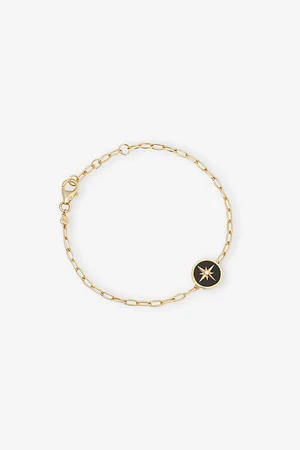 ASTLEY CLARKE Womens Polaris 18ct Yellow Vermeil and Black Onyx Locket Bracelet