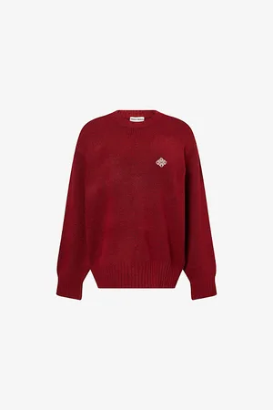 The Couture Club Womens Emblem Fluffy Knitted Jumper
