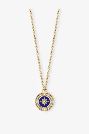 ASTLEY CLARKE Womens Polaris 18ct Yellow Vermeil, Sapphire and Lapis Pendant Necklace
