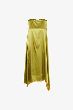 DRIES VAN NOTEN Womens Lace Sleeveless Stretch-Silk Midi Dress