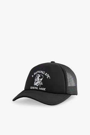 A Bathing Ape Mens General Logo-Print Mesh-Panelled Cap