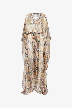 Roberto Cavalli Womens Python Print Woven Kaftan