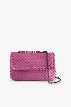 Reselfridges Womens Pre-Loved Bottega Veneta Small Intrecciato Olympia Leather Shoulder Bag