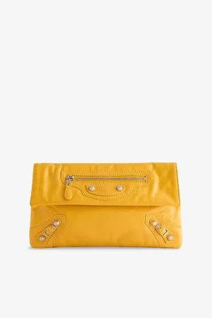 Reselfridges Womens Pre-Loved Balenciaga Motocross Leather Clutch Bag