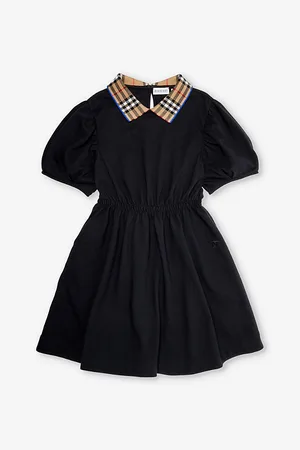Burberry Alesa Logo-Embroidered Cotton-Piqué Dress 4-14 Years