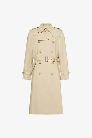 Ralph Lauren Mens Double-Breasted Cotton Trench Coat