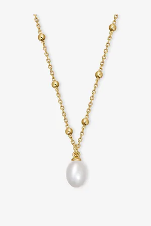 ASTLEY CLARKE Womens Biography 18ct Yellow Vermeil and Pearl Pendant Necklace