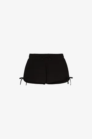 The Kooples Womens Side-Tie Elasticated-Waist Cotton Shorts